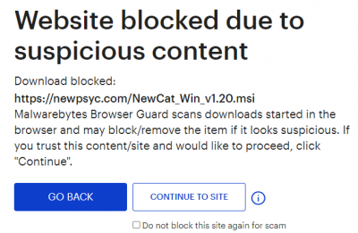 warning.png (25.67 KiB) Viewed 27854 times Malwarebytes warning
